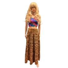 Cotton Golden Sun Moon Palazzo Pant LF136