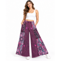 Cotton Razor Cut Crazy Artwork Palazzo Pant LF26353 Pink