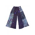Cotton Razor Cut Crazy Artwork Palazzo Pant LF26353 Purple