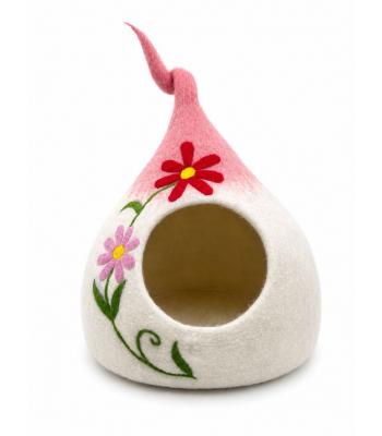 Felt Daisy Flower Tail Cat Cave LH11