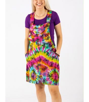 Cotton Multi Tie Dye Butterfly Short Overall NC261466