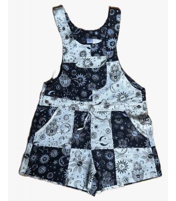Cotton Sun Moon Galaxy Black & White Cali Romper NC261495