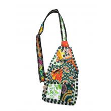 Cotton Kantha Stiches Quilted Crossbody Bag R25940