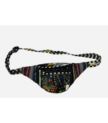Cotton Patchwork Kantha Stiches Quilted Fanny Bag R25967