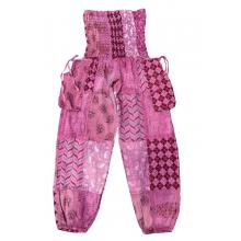 Cotton Multi Pink Patchwork Yoga Pant R261114
