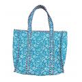 Cotton Quilted Deep Sea Shopping Bag R26422