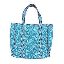 Cotton Quilted Deep Sea Shopping Bag R26422