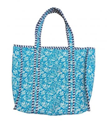 Cotton Quilted Deep Sea Shopping Bag R26422