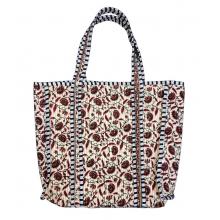 Cotton Quilted Red Floral Shopping Bag R26423