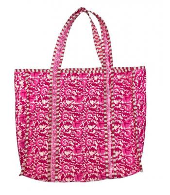 Cotton Quilted Pink Floral Shopping Bag R26425