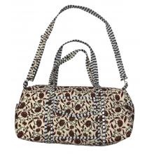 Cotton Quilted Floral Duffle Bag  R26428
