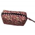 Cotton Quilted Purple Paisley Cosmetic Bag R26429