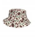 Cotton Flower Embroidery Quilted Reversible Bucket Hat RIB26900