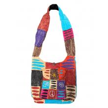 Cotton Patch Embroidered Pocket Peace Bag RIB1313