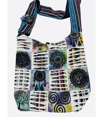 Cotton Multi Razor Cut Block Print Dream Catcher Sun Bag  RIB25707