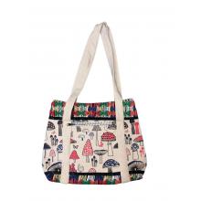 Cotton Multi Color Mushroom Shopping Bag RIB25879