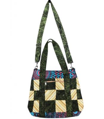 Cotton Multi Color Patchwork Shopping Bag RIB25884