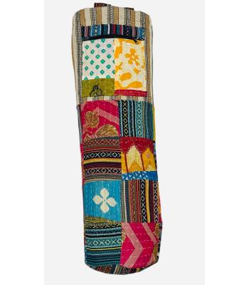 Cotton Quilted Kantha Patch Yoga Mat Bag RIB26079