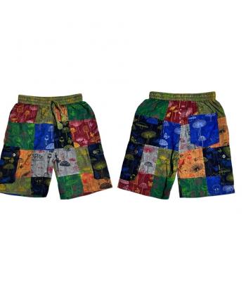 Cotton Patchwork Multi Color Mushroom Short SF70