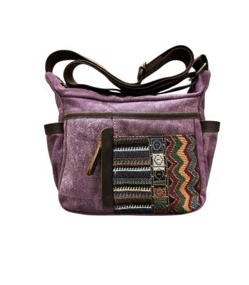 Washed Canvas  Multi Color  Patch  Messenger Bag K25654