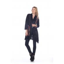 Velvet Black Long Cardigan  KS1978