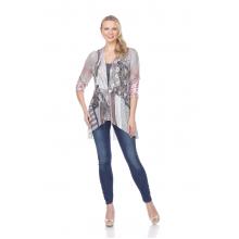 Patch Work  Open Front Cardigan KS715 (PREPACK)