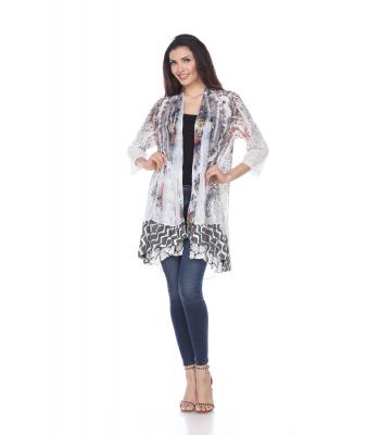 Open Front  Rose Cardigan  (KS719) (PREPACK)