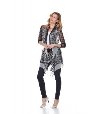 Open Front Brown Cardigan (KS732) (PREPACK)