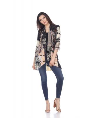 Tie Dye  Open Front Cardigan Wholesale (KS754) (PREPACK)