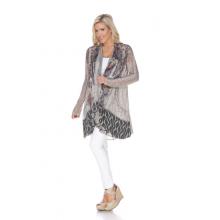 Open Front  Rose Cardigan  Plus Size (KS084C)
