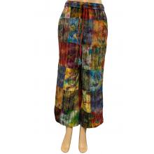 Cotton Patchwork Blockprint  Drawstring Palazzo Pant (D225)