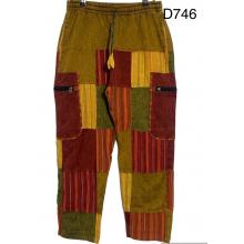 Cotton Patchwork Zip Pocket  Mountain Pant D746