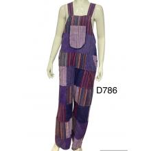 Cotton Boho Hand Brush Patchwork Overall D786