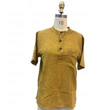 Cotton Wash Half slv shirt D790