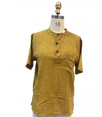 Cotton Wash Half slv shirt D790 