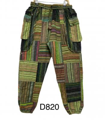 Cotton Multi Patch Zip Pocket Jogger Pant D820