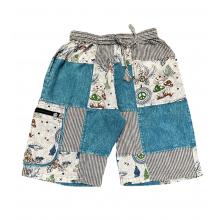 Cotton Patchwork Butterfly Mushroom Short D936