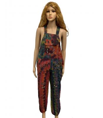 Cotton Tie Dye Multi Patch Jumpsuit (DI56)