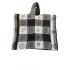 Cotton Block Print Black White Hood O/S Pullover Jacket DT86