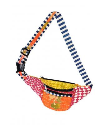 Cotton Hand Stiches patchwork kantha Fanny Bag R25987