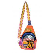 Cotton Hand Stiches Patchwork Kantha Crossbody Bag R25988