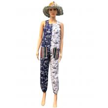 Cotton Patch Pocket Blue & White Mushroom Overall D494