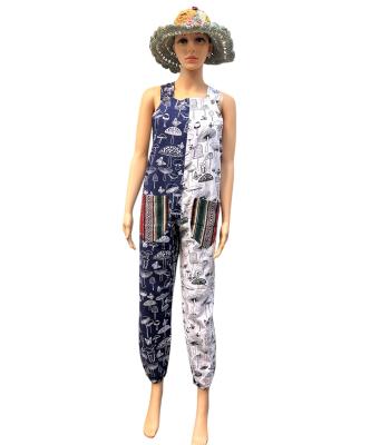 Cotton Patch Pocket Blue & White Mushroom Overall D494 