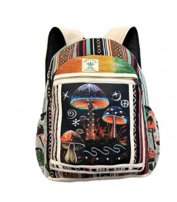 Hemp Mushroom Peace Backpack FB123 
