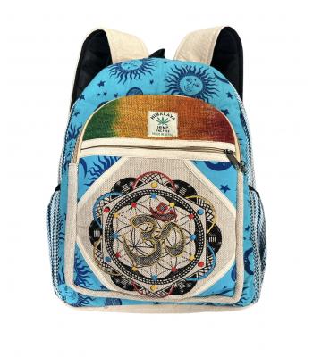 Hemp Sun moon Trim Mandala OM Backpack FB139 