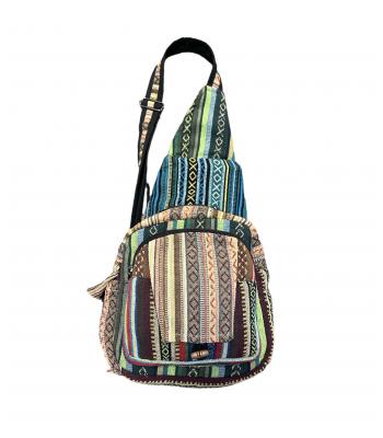 Cotton Hemp Crossbody Pocket Backpack/Bag FB163