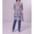 Women's Net Crochet Tree of life Drape Pocket  3/4 slv Open Front Cardigan KS24110