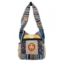 Cotton Hemp Tie Dye Two Side Pocket Sun Bag RIB24220