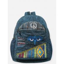Denim Peace Buddha Eye Backpack RIB24928