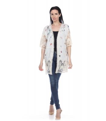 Women's Flower Cardigan Cover Up Wholesale (KD2063)